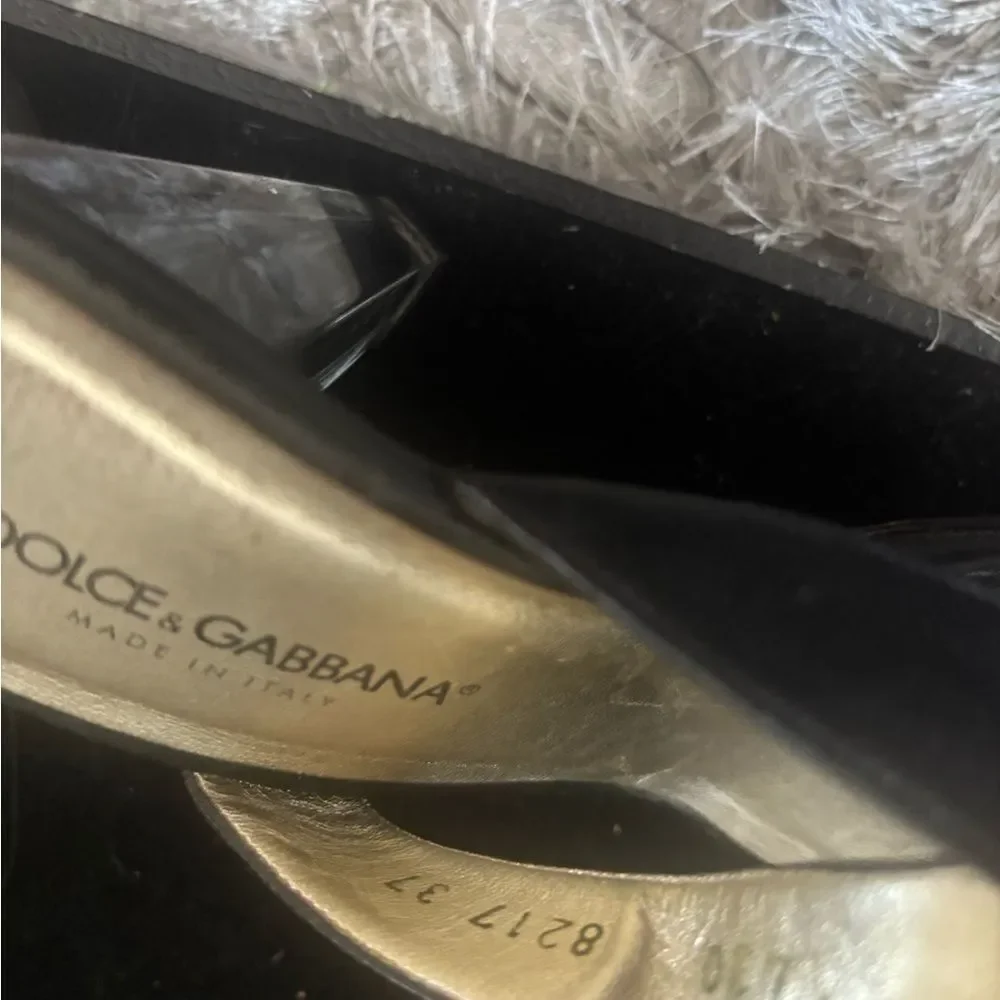 Dolce & gabbana dress shoes clear block heels vintage sandals strappy open toe